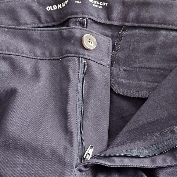 OLD NAVY UNIFORM BOOT CUT STRETCH NAVY PANTS WOMEN'S SIZE 16 TALL - Picture 6 of 8